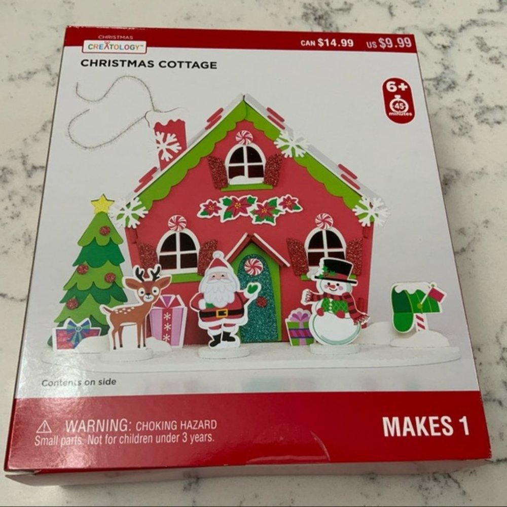 Christmas Cottage Craft Creatology Ages 6+ New